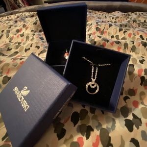 Swarovski Necklace and Cupcake Charm